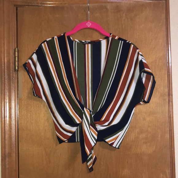 Love Culture Tops - Love Culture Multicolored Tie Top